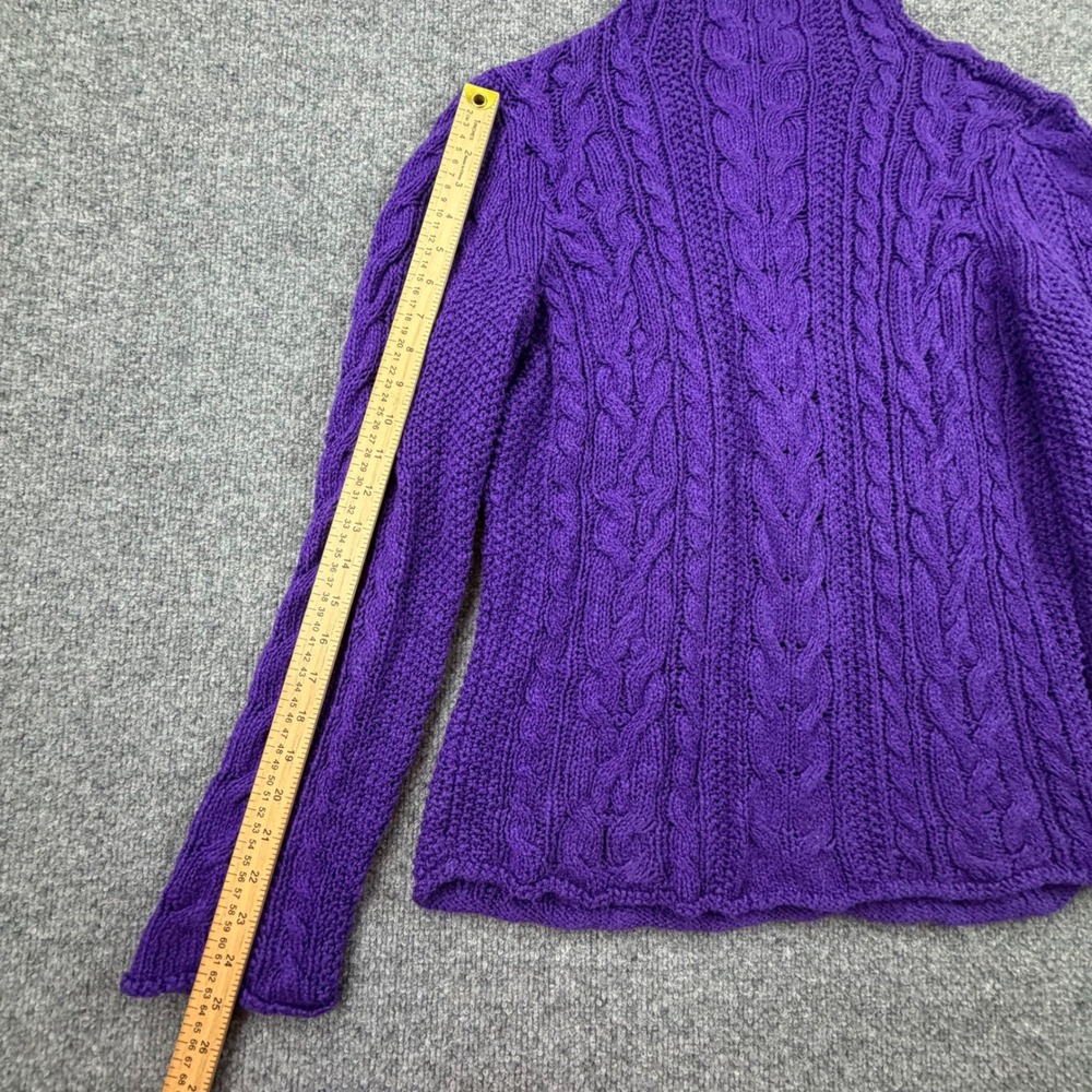 Lauren Ralph Lauren Cable Knit Mock Neck Turtleneck Knit Sweater Size L - Picture 4 of 10